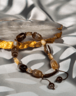 دستبند مردانه طرح عقیق و صدف