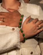 ست زوج دستبند استوانه‌ای سبز شوکا | نماد آرامش و هماهنگی