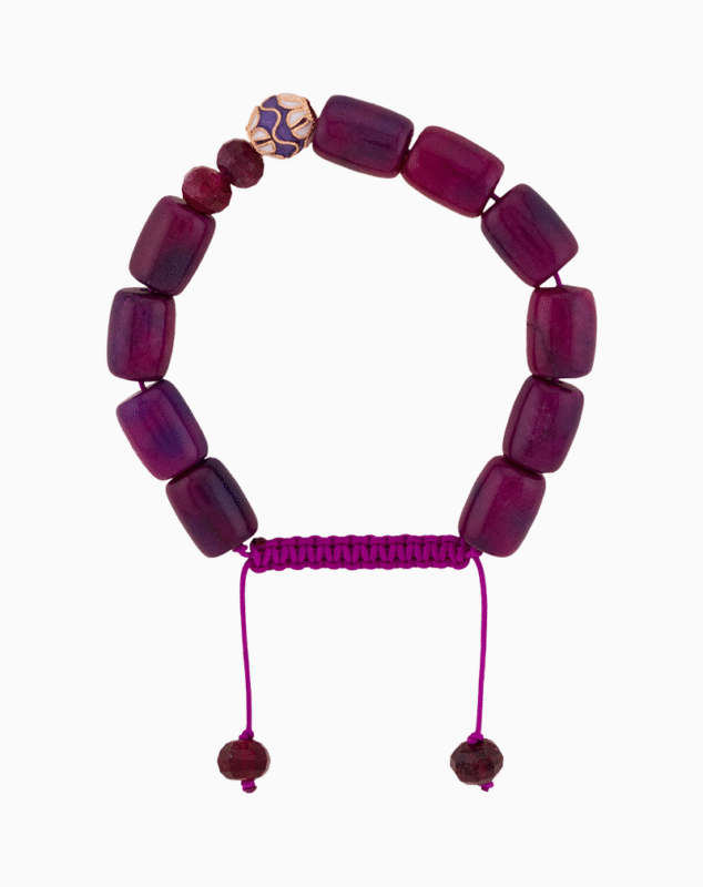 Men’s Garnet & Agate Stone Bracelet