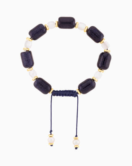 Women’s Blue Goldstone and Shell Bracelet