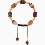 دستبند مردانه طرح عقیق و صدف