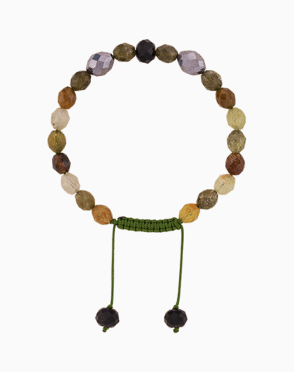 Men’s Green Agate & Hematite Beaded Bracelet