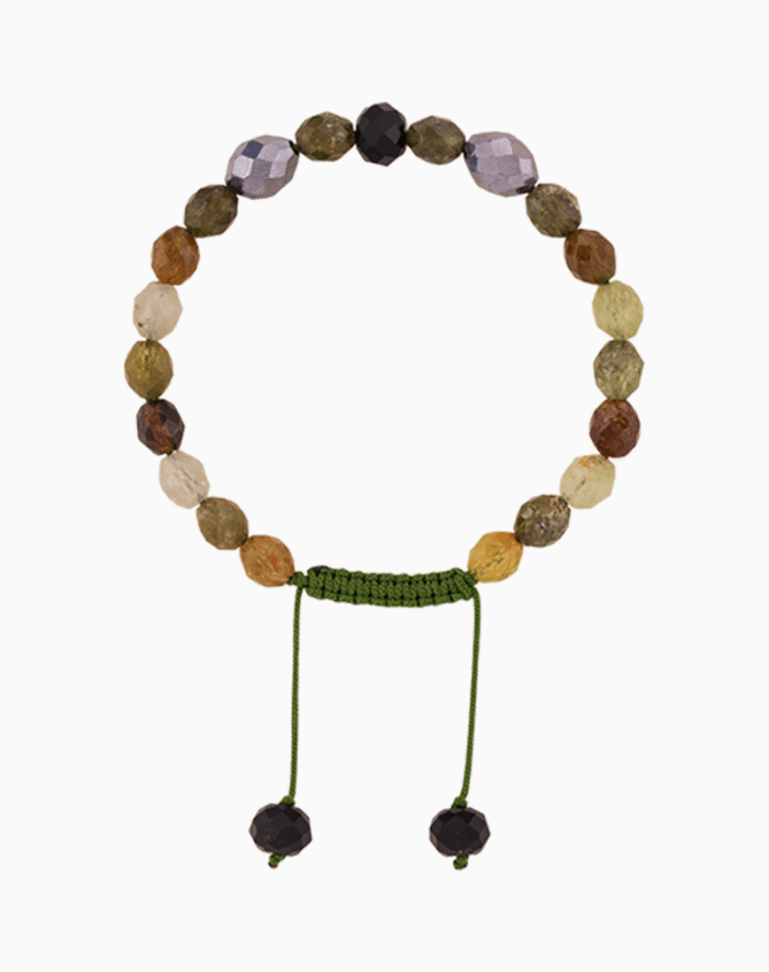 Men’s Green Agate & Hematite Beaded Bracelet