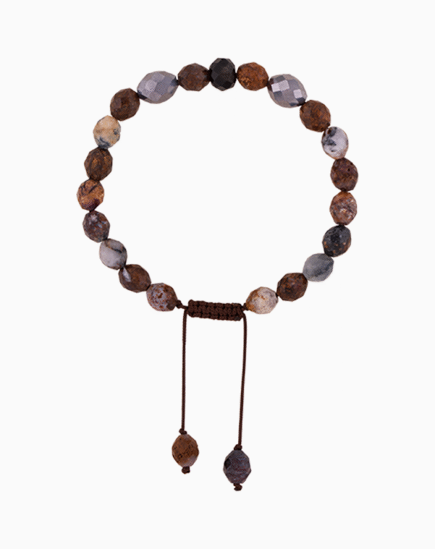 Men’s Pietersite & Hematite Beaded Bracelet