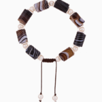 دستبند مردانه عقیق و مروارید