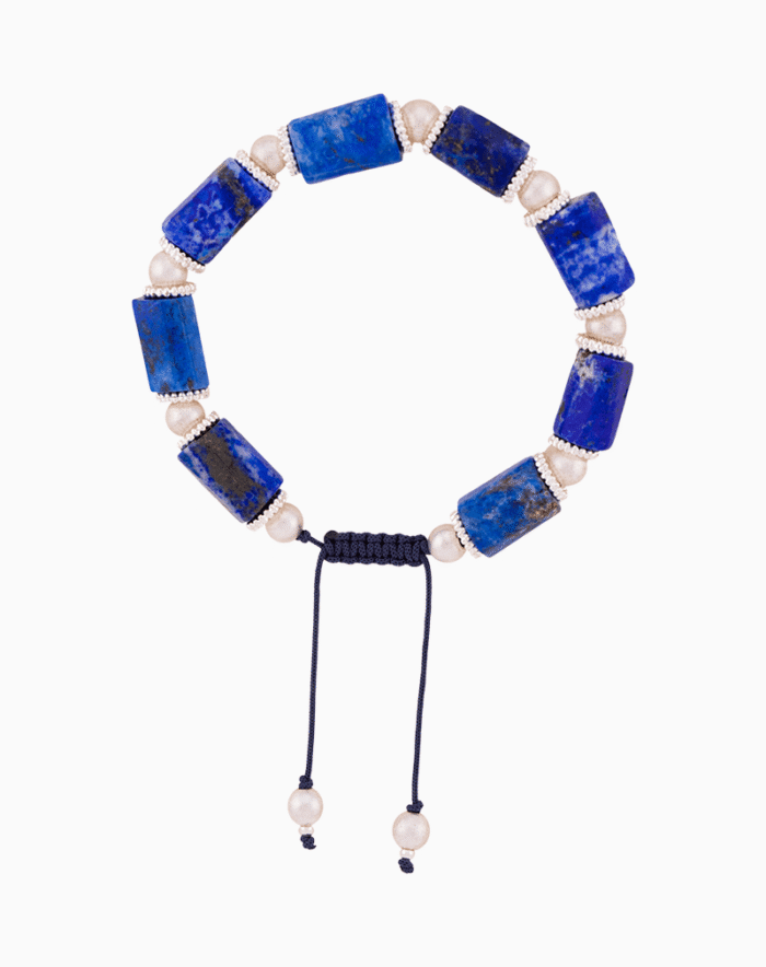 Men’s Luxury Lapis Lazuli and Pearl Bracelet
