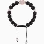 Men’s Modern Onyx Bracelet with Silver & Pearl Accents