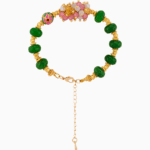 دستبند زنانه شوکا مدل Jade Garden – ترکیب سنگ جید سبز و کریستال رز