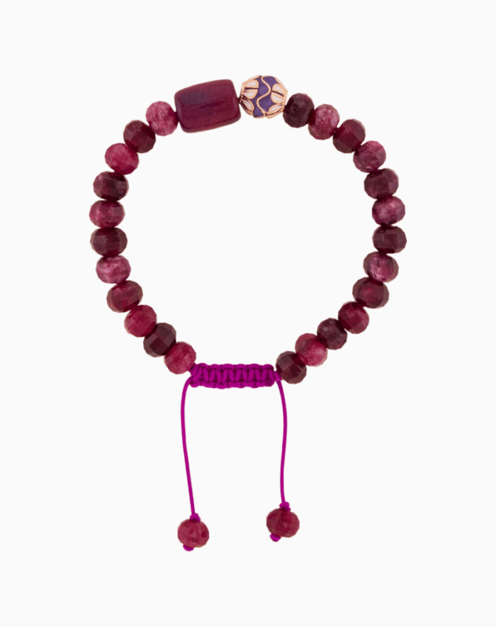 Shoucka Women’s Garnet & Agate Adjustable Handmade Bracelet