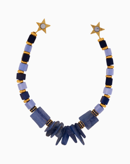 دستبند زنانه سنگی آبی