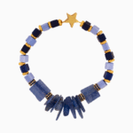 دستبند زنانه سنگی آبی