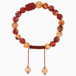 Shoucka Men's Carnelian & Fire Agate Bracelet | "Flame of Courage"