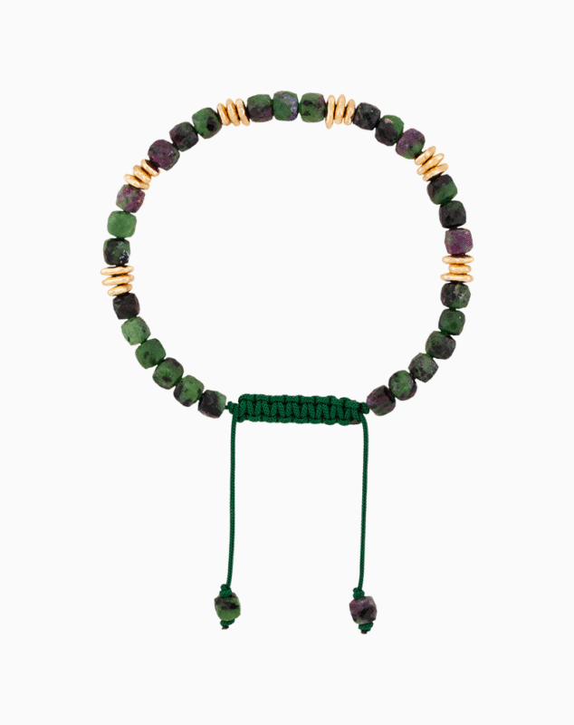 Men’s Ruby in Zoisite Stone Bracelet