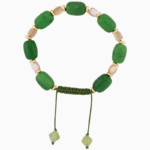 Men’s Serpentine (New Jade) and Shell Bracelet