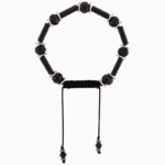 Women’s Black Onyx & Steel Tube Bead Bracelet