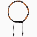 Women’s Picture Jasper & Obsidian Tube Bead Bracelet