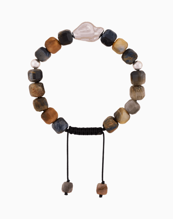 Women’s Tiger’s Eye & Baroque Pearl Bracelet
