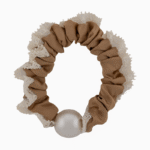 کش مو اسکرانچی زنانه تور و مروارید