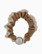 Women’s Lace & Pearl Scrunchie Hair Tie