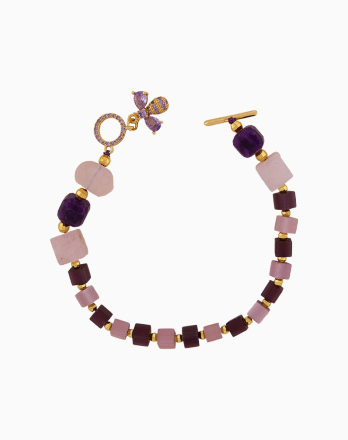 دستبند آمتیست بنفش