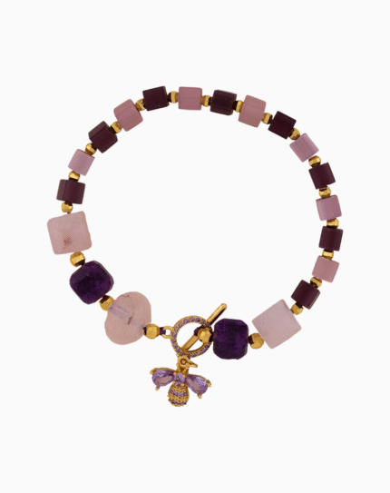 دستبند کوارتز صورتی