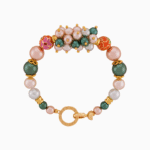 دستبند زنانه شوکا مدل مروارید رنگی دست‌ساز 2