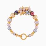 دستبند زنانه شوکا مدل مروارید رنگی دست‌ساز