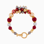 دستبند زنانه شوکا مدل مروارید رنگی دست‌ساز