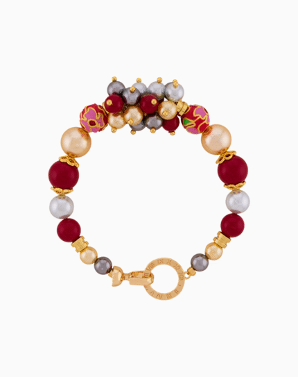 دستبند زنانه شوکا مدل مروارید رنگی دست‌ساز