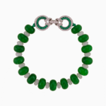 دستبند زنانه شوکا مدل یشم و کوارتز طبیعی دست‌ساز