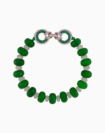 دستبند زنانه شوکا مدل یشم و کوارتز طبیعی دست‌ساز