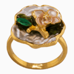 حلقه زنانه شوکا مدل گل و صدف