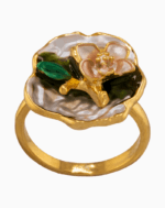 حلقه زنانه شوکا مدل گل و صدف