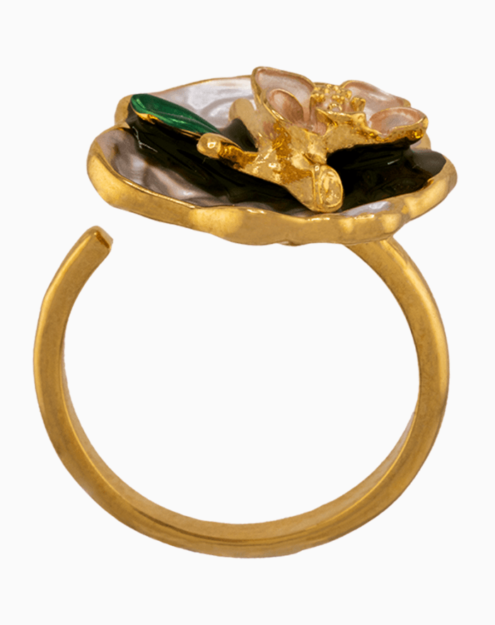 حلقه زنانه شوکا مدل گل و صدف