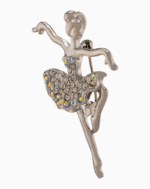 سنجاق سینه زنانه شوکا مدل بالرین کریستالی