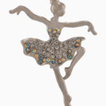 سنجاق سینه زنانه شوکا مدل بالرین کریستالی