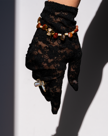 دستبند زنانه جاسپر و صدف شوکا