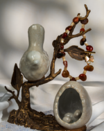 دستبند زنانه جاسپر و صدف شوکا