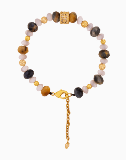 دستبند زنانه چشم ببر و صدف شوکا