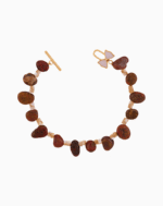 دستبند زنانه جاسپر و صدف شوکا