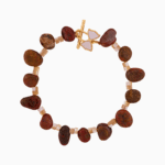 دستبند زنانه جاسپر و صدف شوکا