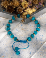 دستبند زنانه آپاتیت فیس خورده طلایی شوکا - مدل BRWGRCXX03000029