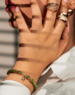 دستبند زنانه یشم سبز طبیعی شوکا | مدل BRWGRCXX04000029