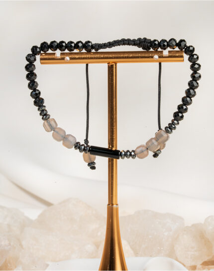 Shooka Women's Faceted Onyx & Synthetic Bead Bracelet