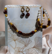 خرید ست زنانه «طلوع عشق» شوکا | چشم‌ببر، گارنت و مروارید طبیعی