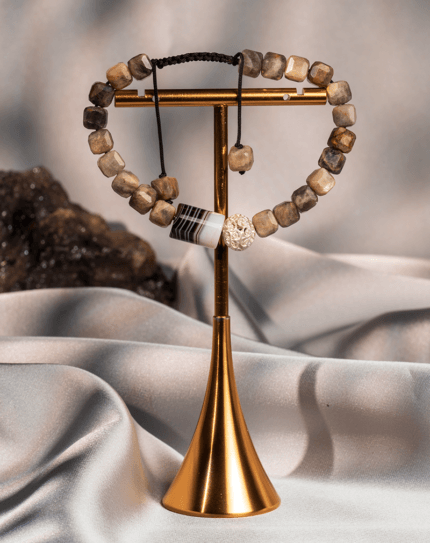 دستبند زنانه عقیق نقره‌ای