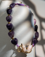 دستبند زنانه آمیتیست بنفش شوکا