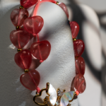 دستبند زنانه کوارتز صورتی شوکا