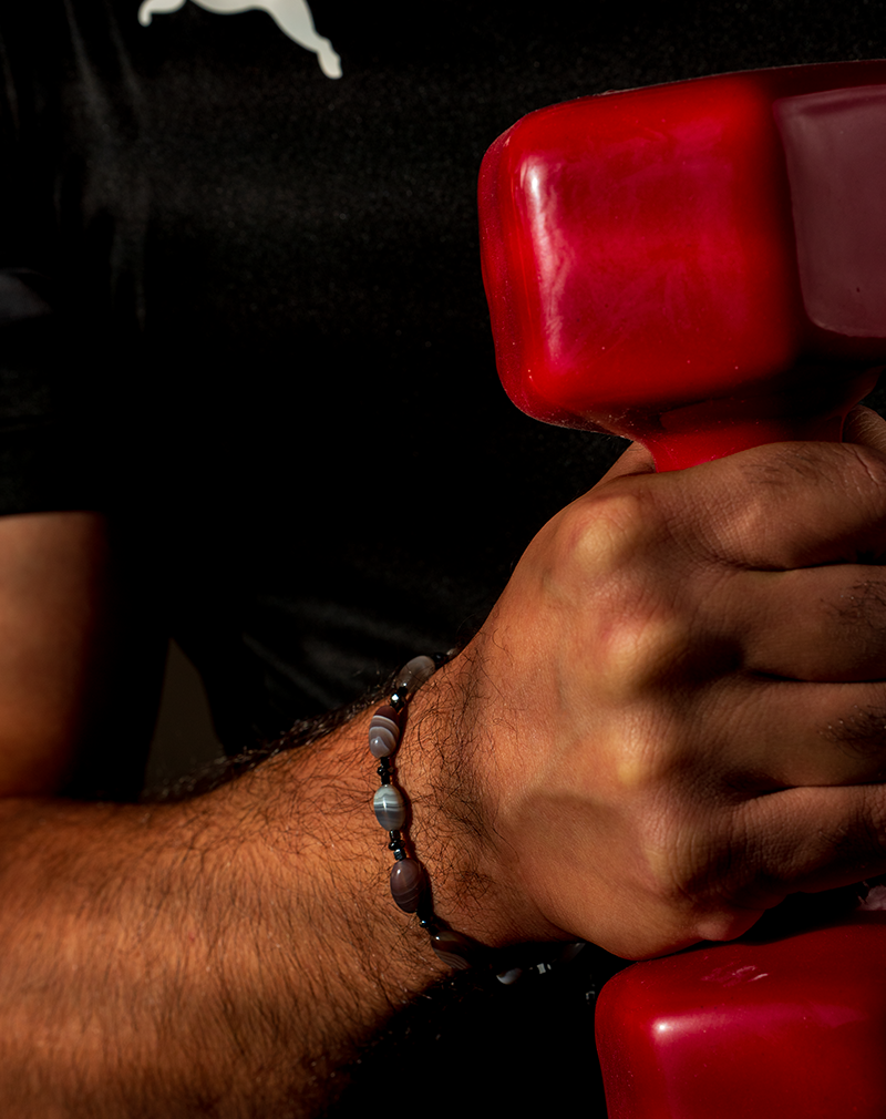 دستبند مردانه حدید و عقیق دستبند مردانه حدید و عقیق