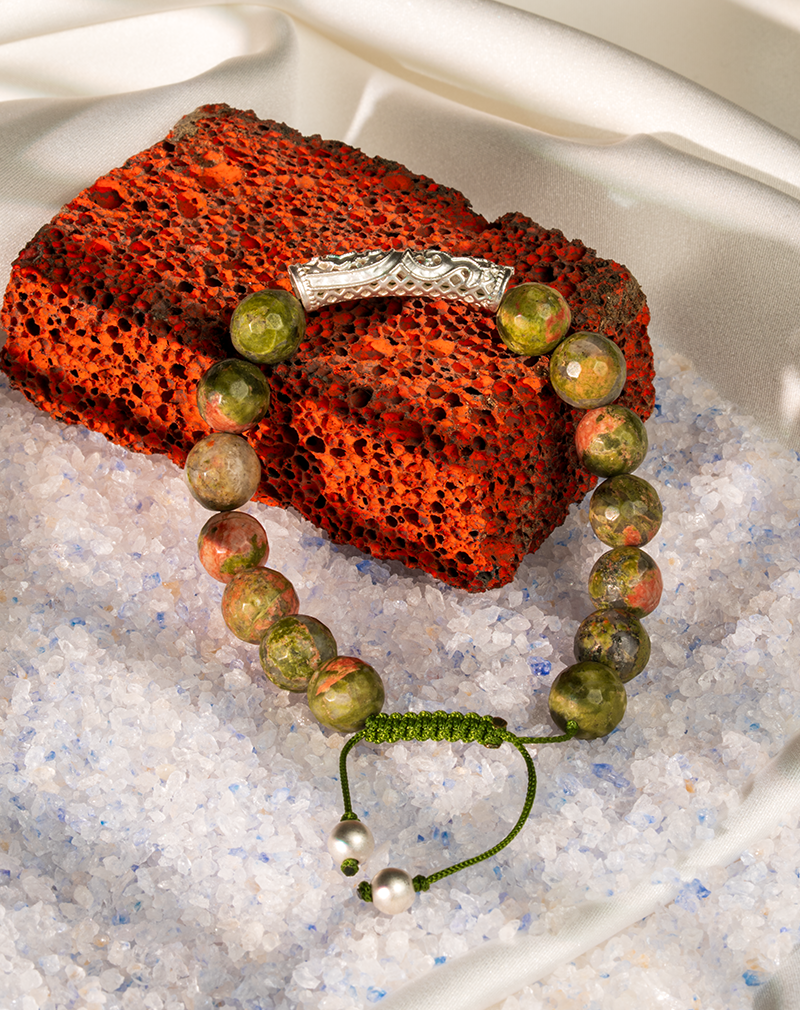 دستبند مردانه سنگ اوناکیت دستبند مردانه سنگ اوناکیت